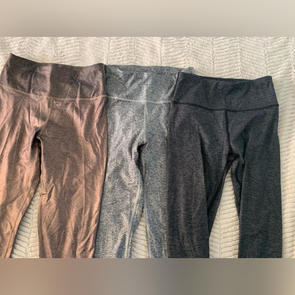 Bundle of 3 kyodan ultra high waist metallic space dye heather jersey leggings - Picture 5 of 16